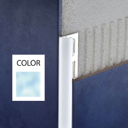 Immagine di PROFILO ANGOLARE ESTERNO IN PVC AZZURRO SP.10 MM L. 2,60 ML