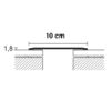 Immagine di PROFILO COPRIGIUNTO INOX LARGO 10 CM LUNGHEZZA 3 MT