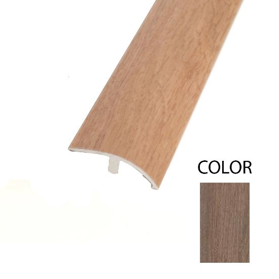 Immagine di PROFILO ALLUMINIO RIVESTITO DEC. 77 TERMINALE DIVERSO LIVELLO SPESSORE 6,5/10 270 CM (PER LAMINATO)