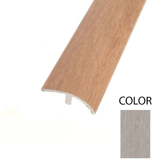 Immagine di PROFILO ALLUMINIO RIVESTITO DEC. 13 TERMINALE DIVERSO LIVELLO SPESSORE 6,5/10 270 CM (PER LAMINATO)