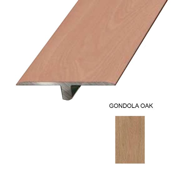 Immagine di PROFILO ALLUMINIO RIVESTITO DEC. 39 GIUNZIONE PARI LIVELLO L. 4 CM L. 270 CM (PER LAMINATO)