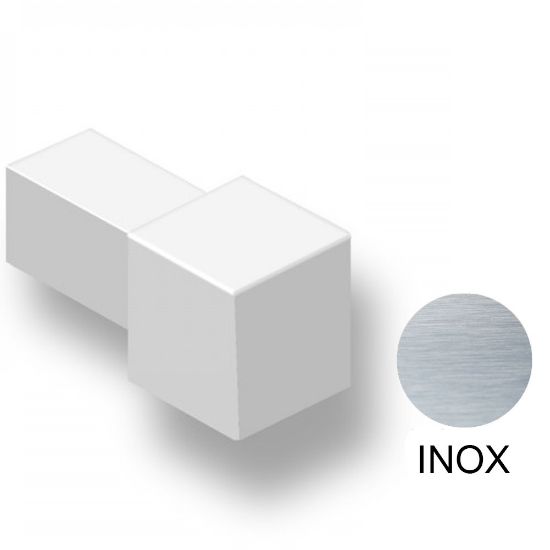 Immagine di RACCORDO PER PROFILO INOX QUADRO ANGOLO ESTERNO SP. 12,5 MM