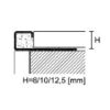 Immagine di TAPPO PER PROFILO ANGOLARE QUADRO ALLUMINIO NERO SPESSORE 10 MM COD. ZQVN/10/EI