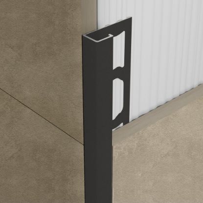 Immagine di PROFILO ANGOLARE QUADRO ALLUMINIO VERNICIATO NERO SPESSORE 10 MM L. 270 CM COD. ZQVN/10