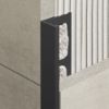 Immagine di PROFILO ANGOLARE ELLE ALLUMINIO VERNICIATO 120 NERO SPESSORE 10 MM L. 270 CM COD. ZV/10