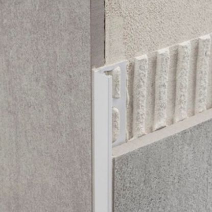 Immagine di PROFILO ANGOLARE ELLE ALLUMINIO VERNICIATO BIANCO SP. 10 MM L.270 CM COD. ZV/10