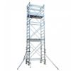 Immagine di TRABATTELLO ALLUMINIO MODELLO DOGE 65 ALTO MT. 9,50 (ALTEZZA MAX DI LAVORO MT .10,30) FACAL