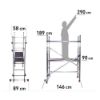 Immagine di TRABATTELLO ALLUMINIO MODELLO P6 ALTO CM 189 (ALTEZZA MAX DI LAVORO CM 290) FACAL