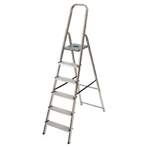 Immagine di SCALA A LIBRETTO ALLUMINIO 6 GRADINI MODELLO ALFA ALTEZZA MAX DI LAVORO 317 CM FACAL