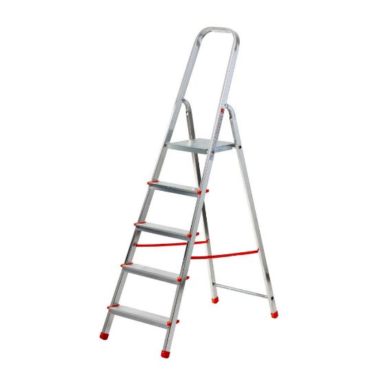 Immagine di SCALA A LIBRETTO ALLUMINIO 5 GRADINI ALTEZZA MAX DI LAVORO 289 CM GIERRE