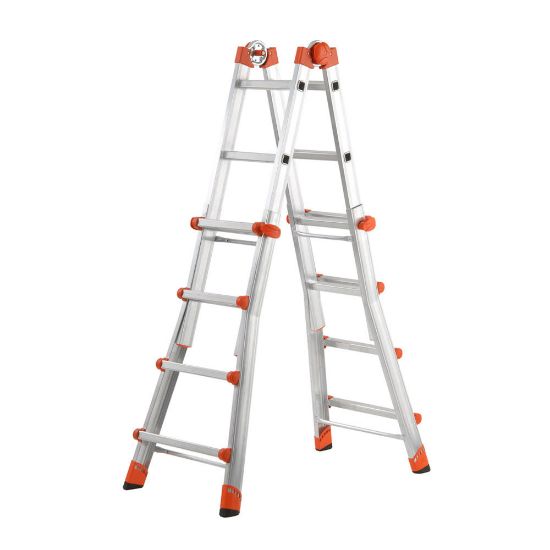 Immagine di SCALA PEPPINA ALLUMINIO 4+4 ALTEZZA DI LAVORO MASSIMA 470 CM GIERRE