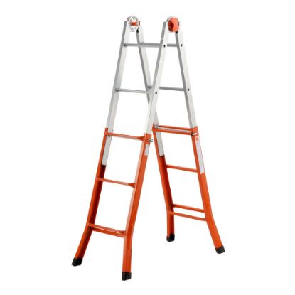 Immagine di SCALA PEPPINA ACCIAIO 3+3 ALTEZZA DI LAVORO MASSIMA 370 CM GIERRE