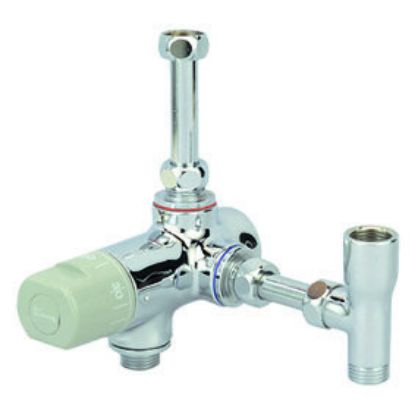 Immagine di MISCELATORE TERMOSTATICO SOTTO SCALDABAGNO Ø 1/2" ANTISCOTTATURA RIVER