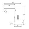 Immagine di MISCELATORE LAVABO ELETTRONICO CON TRASFORMATORE E BATTERY BOX CROMO THERMOMAT
