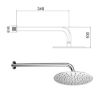 Immagine di SOFFIONE TONDO CON BRACCIO TONDO PRINCESS DIAMETRO 30 CM CROMO QD ITALIA