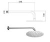 Immagine di SOFFIONE TONDO CON BRACCIO TONDO PRINCESS DIAMETRO 20 CM CROMO QD ITALIA