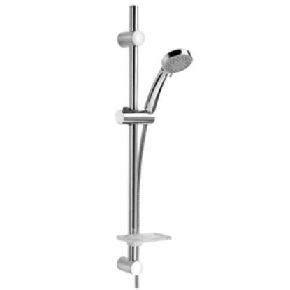 Immagine di SALISCENDI P1 ASTA 70 CM CON PORTASAPONE E DOCCIA 3 GETTI CROMO PAINI