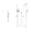 Immagine di SALISCENDI EVO JET DIAMOND 90 CM CON DOCCETTA 3 GETTI CROMO IDEAL STANDARD