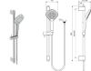 Immagine di SALISCENDI EVO JET DIAMOND 60 CM CON DOCCETTA 3 GETTI CROMO IDEAL STANDARD
