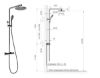 Immagine di COLONNA DOCCIA TERMOSTATICA SOFFIONE TONDO Ø 23 CM CON DOCCETTA CROMO ERCOS
