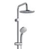 Immagine di COLONNA DOCCIA SOFFIONE TONDO Ø 20 CM CON DOCCETTA IDEALDUO CROMO IDEAL STANDARD