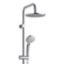 Immagine di COLONNA DOCCIA SOFFIONE TONDO Ø 20 CM CON DOCCETTA IDEALDUO CROMO IDEAL STANDARD