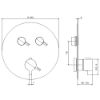 Immagine di PARTE ESTERNA DOCCIA TONDO 2 USCITE THERMO EASY CROMO NEWFORM