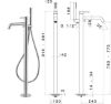 Immagine di PARTE ESTERNA MISCELATORE VASCA DA PAVIMENTO X-STEEL 316 ACCIAIO INOX NEWFORM
