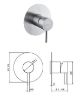 Immagine di PARTE ESTERNA MISCELATORE DOCCIA INCASSO X-STEEL 316 ACCIAIO INOX NEWFORM