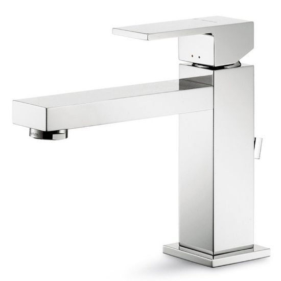 Immagine di MONOCOMANDO LAVABO CON SCARICO CON BOCCA LUNGA ERGO-Q CROMO NEWFORM