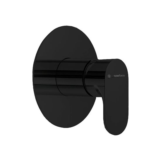 Immagine di PARTI ESTERNE MISCELATORE DOCCIA INCASSO LINFA II NERO OPACO NEWFORM