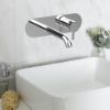 Immagine di PARTE ESTERNA MISCELATORE LAVABO PARETE 1 PIASTRA OVALE PEPE XL CROMO FRATTINI