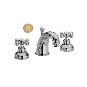 Immagine di GRUPPO LAVABO 3 FORI DEDRA OTTONE ANTICO FRATTINI