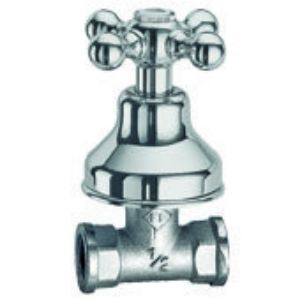 Immagine di RUBINETTO D ARRESTO INCASSO DIRITTO DEDRA CROMO FRATTINI