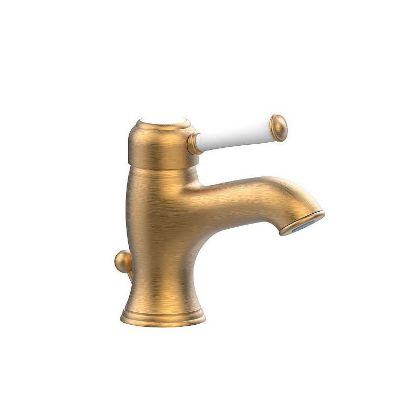 Immagine di MISCELATORE MONOCOMANDO LAVABO MORGAN PRESTIGE OTTONE ANTICO FRATTINI