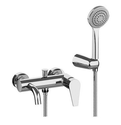 Immagine di MONOCOMANDO ESTERNO VASCA CON DUPLEX BRIOTRE CROMO FRATTINI