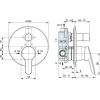Immagine di MISCELATORE MONOCOMANDO DOCCIA INCASSO CON DEVIATORE ALPHA CROMO IDEAL STANDARD