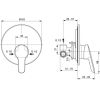 Immagine di MISCELATORE MONOCOMANDO DOCCIA INCASSO ALPHA CROMO IDEAL STANDARD