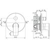 Immagine di PARTE ESTERNA PER INCASSO DOCCIA CON DEVIATORE CONNECT AIR CROMO IDEAL STANDARD