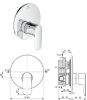 Immagine di PARTE ESTERNA PER INCASSO DOCCIA CONNECT AIR CROMO IDEAL STANDARD