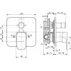 Immagine di PARTE ESTERNA PER INCASSO DOCCIA CON DEVIATORE TONIC 2 CROMO IDEAL STANDARD