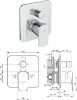 Immagine di PARTE ESTERNA PER INCASSO DOCCIA CON DEVIATORE TONIC 2 CROMO IDEAL STANDARD
