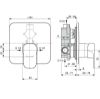Immagine di PARTE ESTERNA PER INCASSO DOCCIA TONIC 2 CROMO IDEAL STANDARD