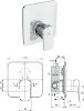 Immagine di PARTE ESTERNA PER INCASSO DOCCIA TONIC 2 CROMO IDEAL STANDARD
