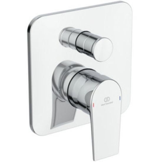 Immagine di PARTE ESTERNA PER INCASSO DOCCIA CON DEVIATORE EDGE CROMO IDEAL STANDARD