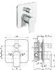 Immagine di PARTE ESTERNA PER INCASSO DOCCIA CON DEVIATORE EDGE CROMO IDEAL STANDARD