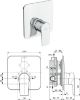 Immagine di PARTE ESTERNA PER INCASSO DOCCIA EDGE CROMO IDEAL STANDARD
