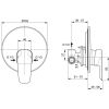 Immagine di MISCELATORE MONOCOMANDO DOCCIA INCASSO CERAMIX CROMO IDEAL STANDARD