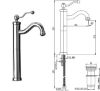 Immagine di MISCELATORE MONOCOMANDO LAVABO ALTO DUOMO CROMO CON PILETTA PUSH-UP PAINI
