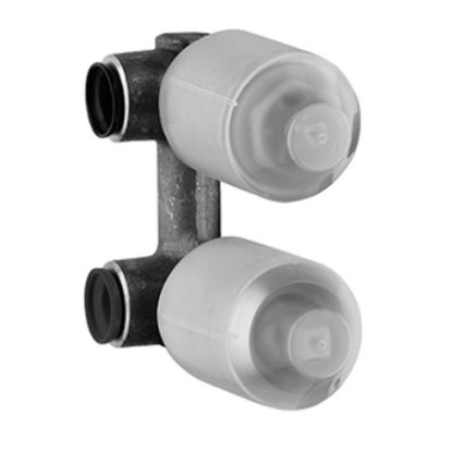 Immagine di CORPO INCASSO DOCCIA UNIVERSALE 2 VIE CON DEVIATORE NERO OPACO PAINI